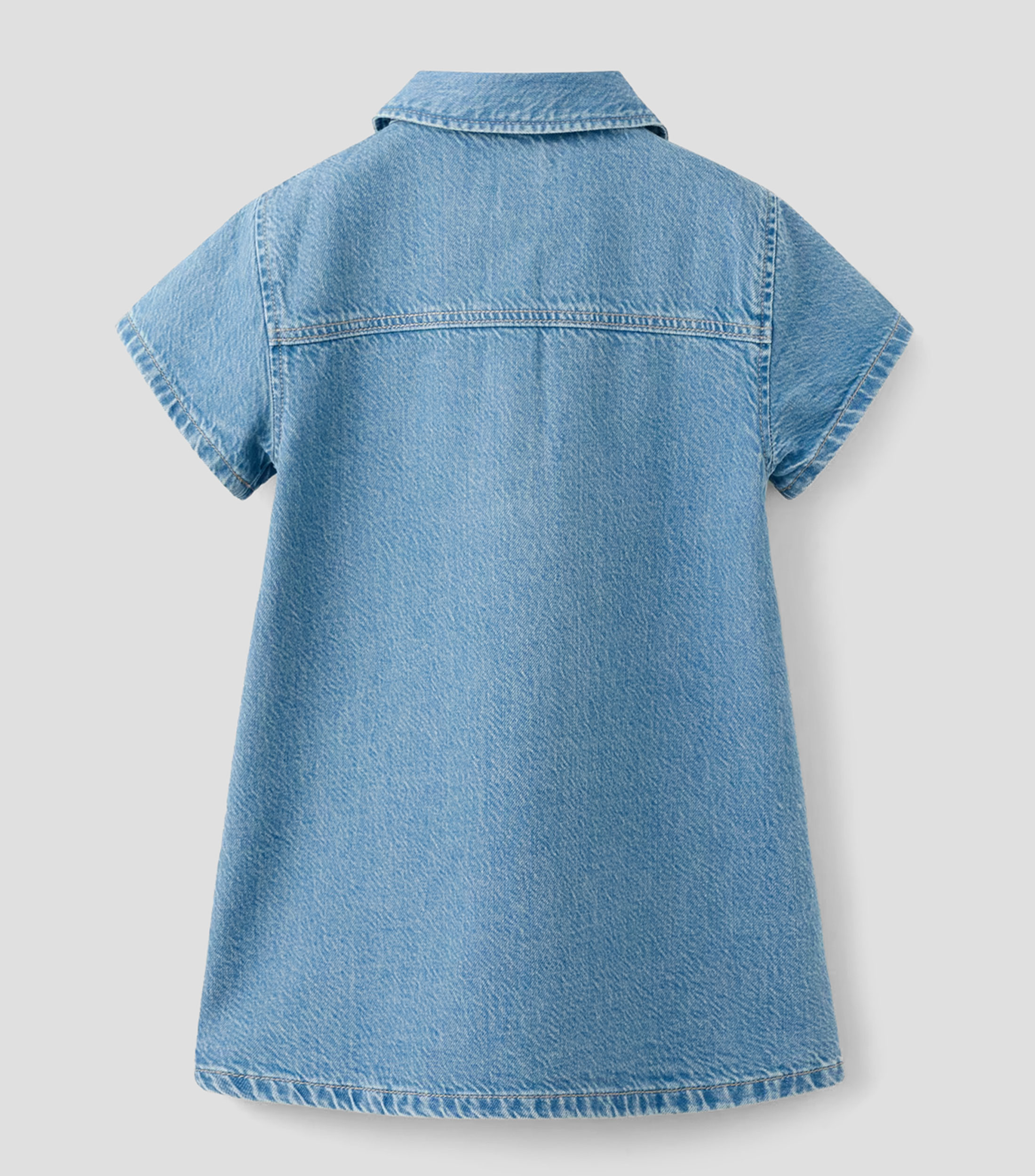 Vestido manga corta liso Niña